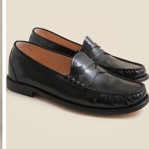 NWT J. Crew Women’s Black SPAZZOLATO CLASSIC PENNY TAB Loafers